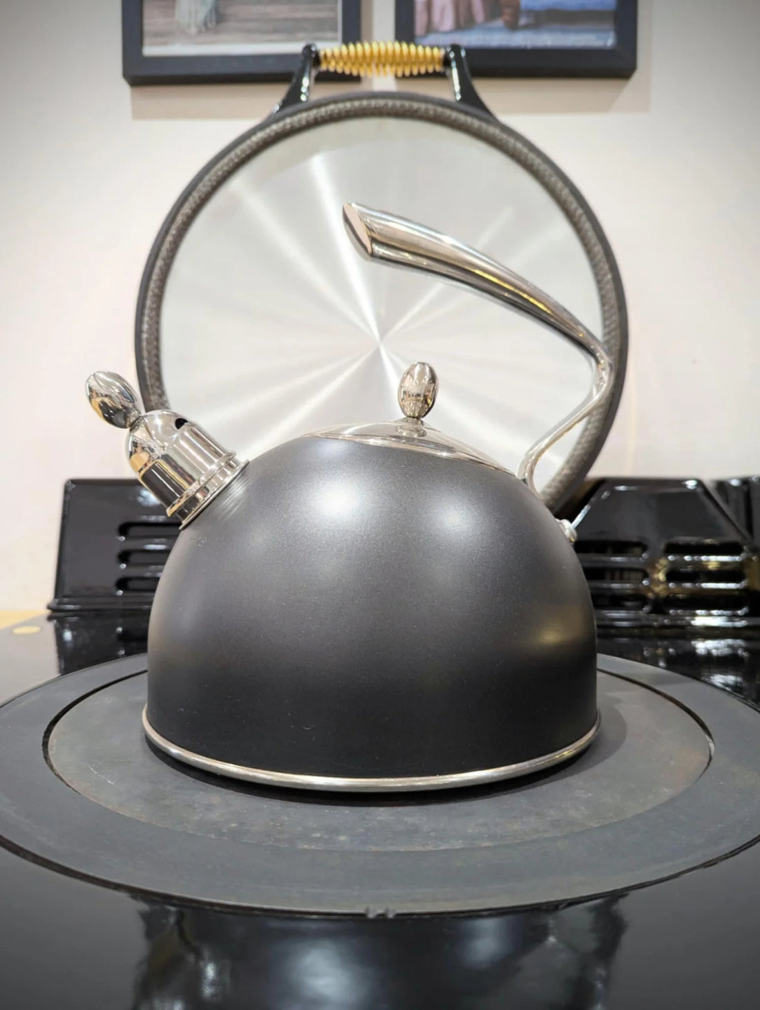 stellar stove top black ebony kettle