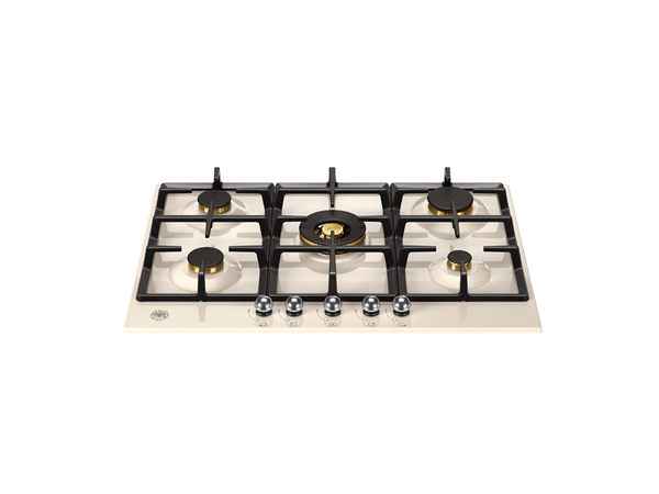 bertazzoni heritage gas hob 75cm ivory
