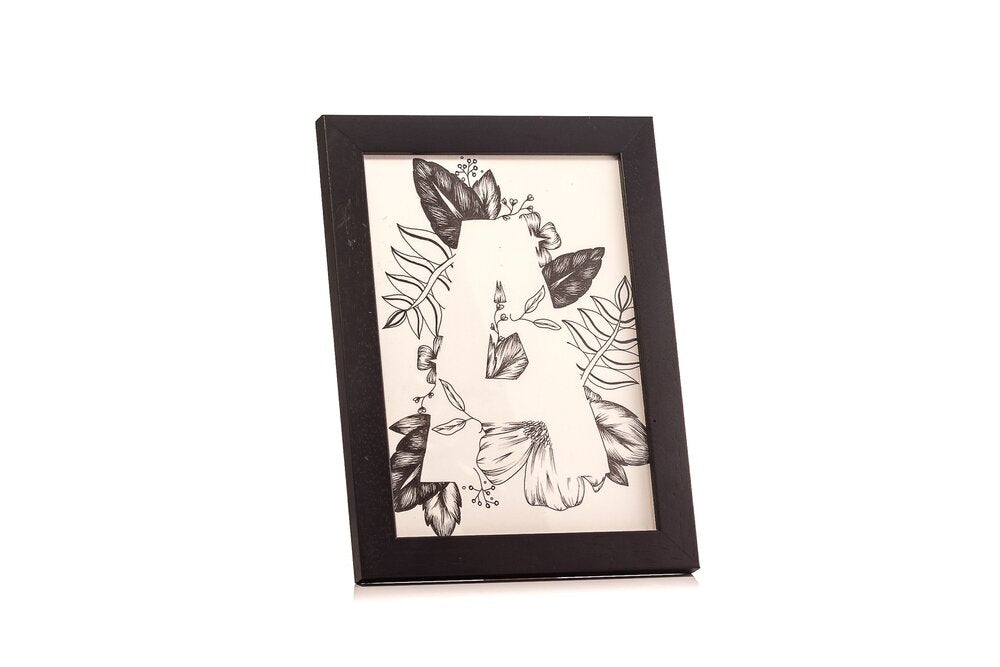 letter 'A' black and white illustration