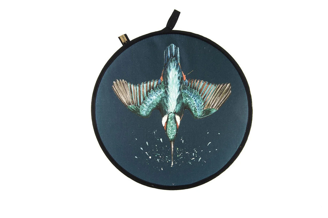 blue diving kingfisher aga hob cover