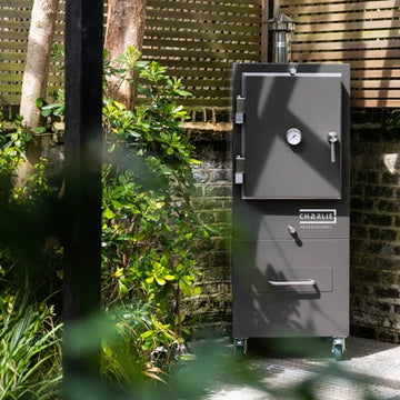 porcini charlie charcoal oven in garden