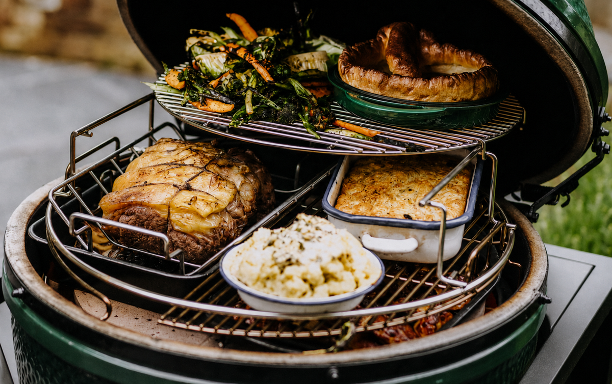 multipurpose bbq cooking big green egg