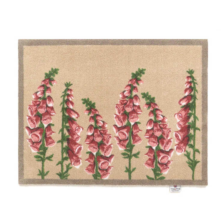 floral hug rug mat pink foxgloves