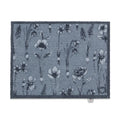 blue floral hug rug mat