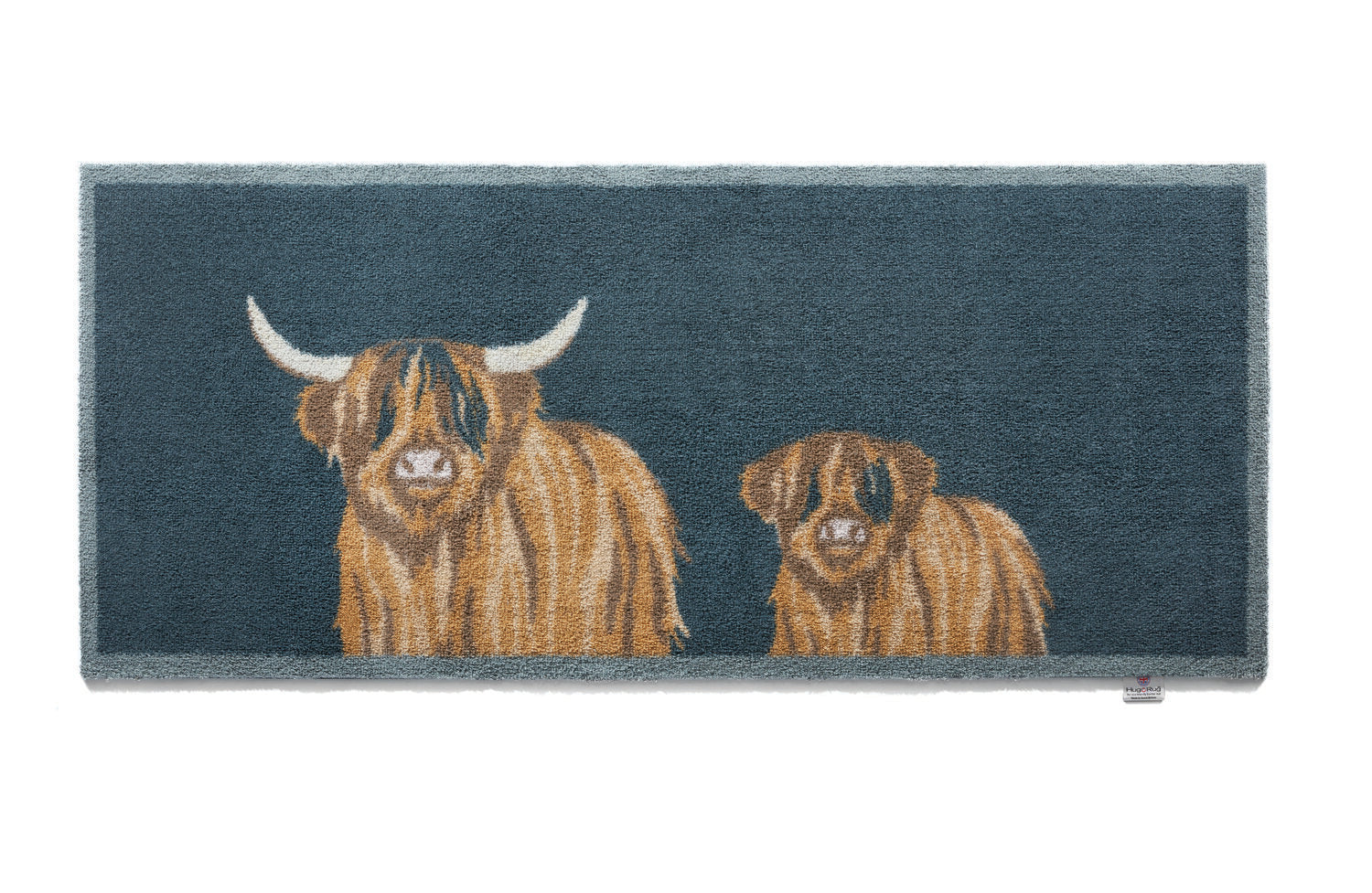 highland cows blue hug rug for 4 oven aga