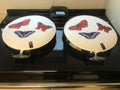 white butterfly hob covers on black aga