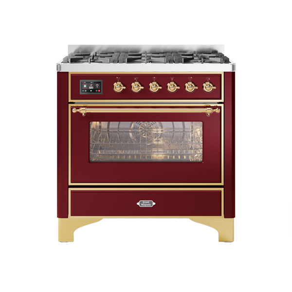 Burgundy Red | Brass