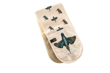 Oven Glove - Kingfisher (White)