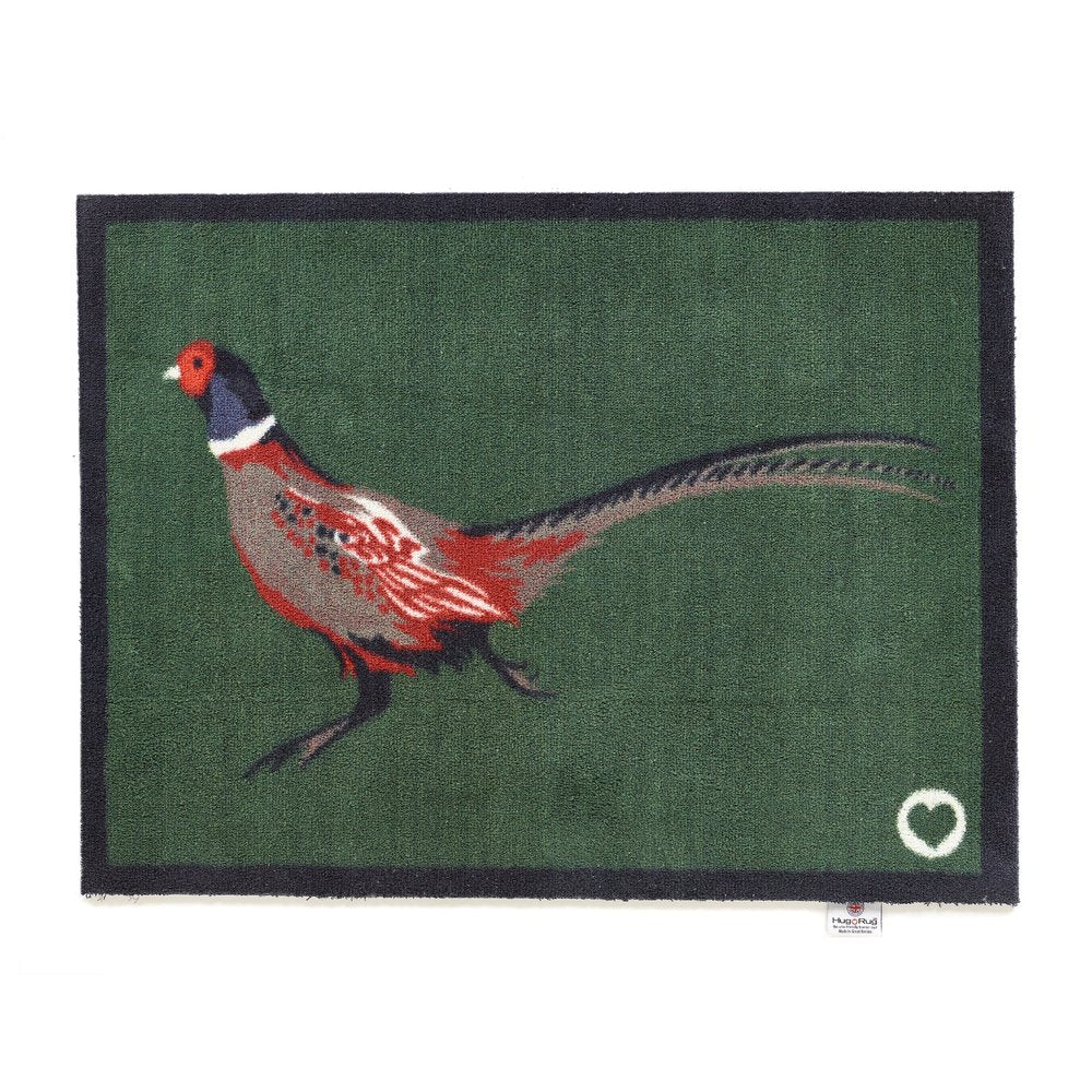 green pheasant hug rug mat
