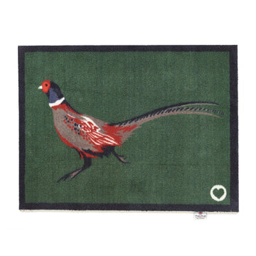 green pheasant hug rug mat