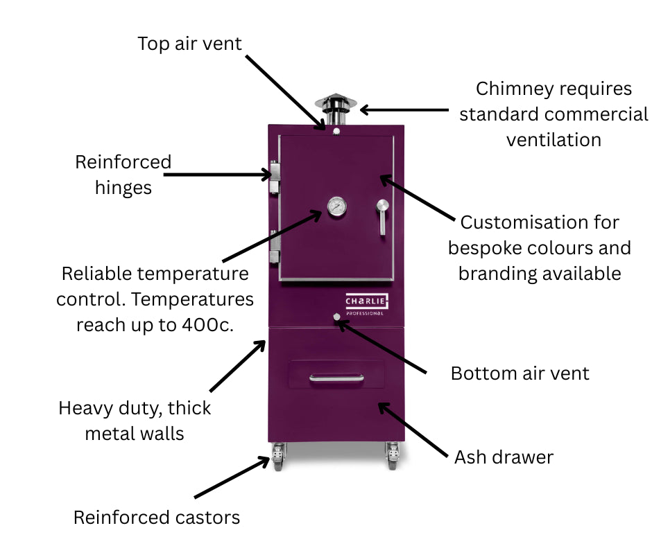 charlie annotated professional outdoor oven