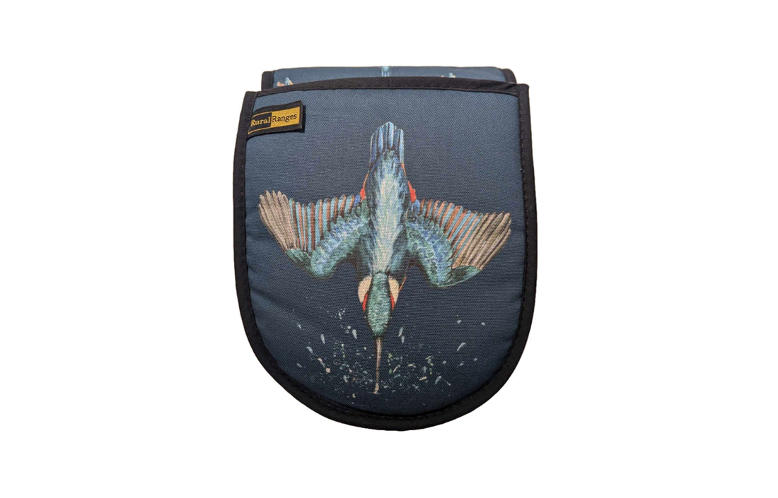 blue kingfisher oven glove