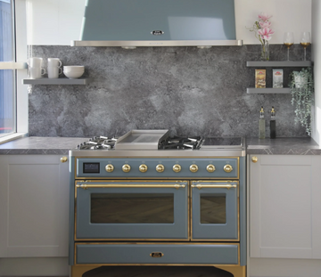 majestic ilve range cooker in white kitchen