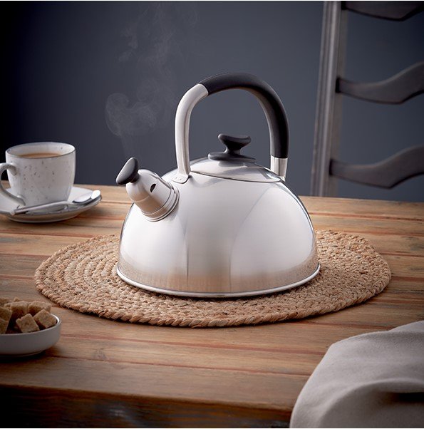 stellar stove top casstel  stainless steel kettle