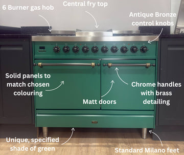 showroom ilve bespoke range cooker  dorset