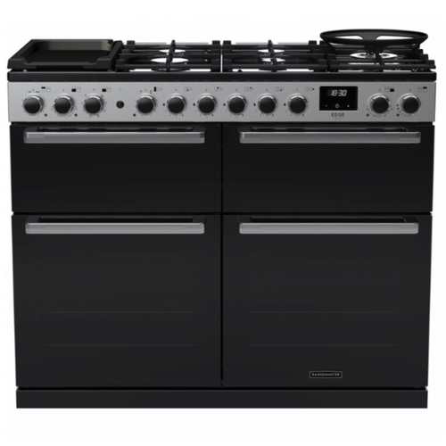 rangemaster edge black glass cooker