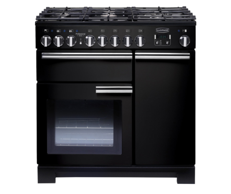rangemaster professional black cooker