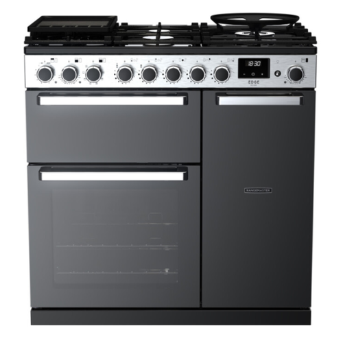 rangemaster edge black glass