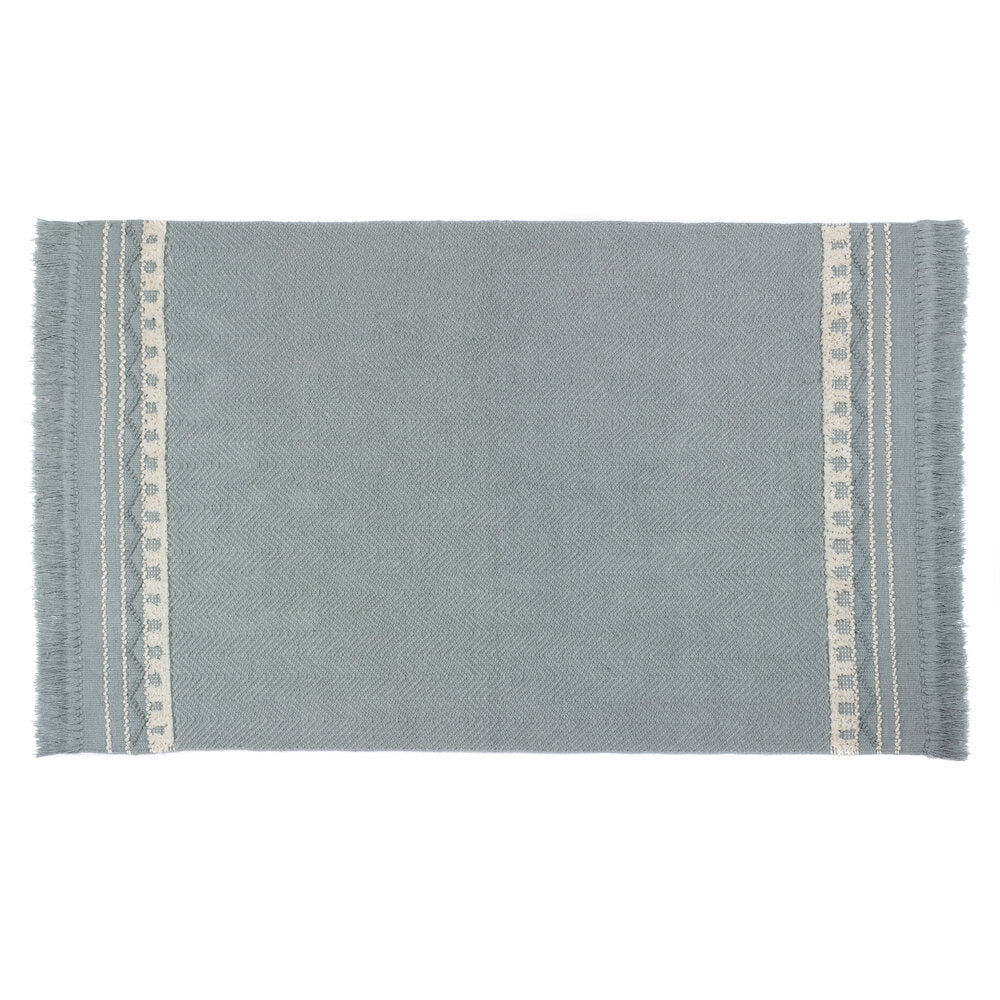 hug rug rustic woven rug in sky grey