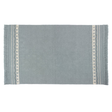 hug rug rustic woven rug in sky grey