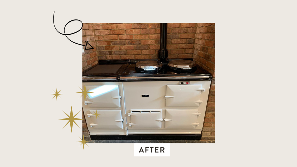 aga refurbishment after blue to white