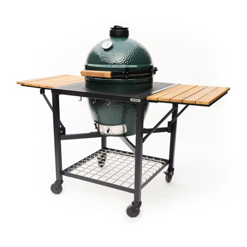 big green egg bbq acacia shelves