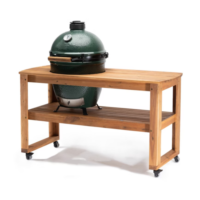 big green egg eucalyptus outdoor table