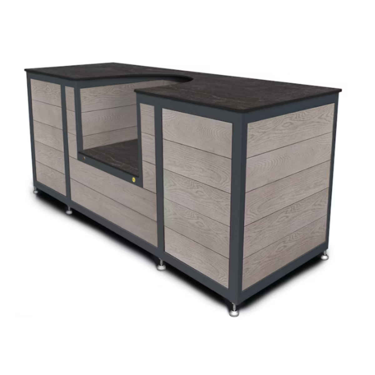 outdoor kitchen island smoked oak