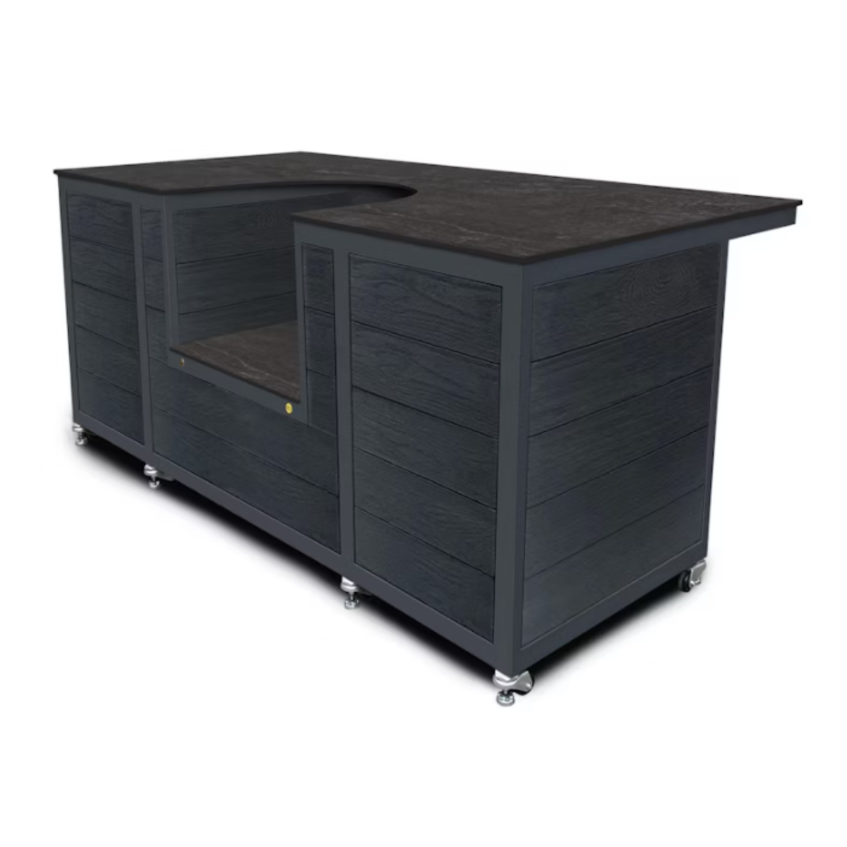 outdoor kitchen island burnt cedar
