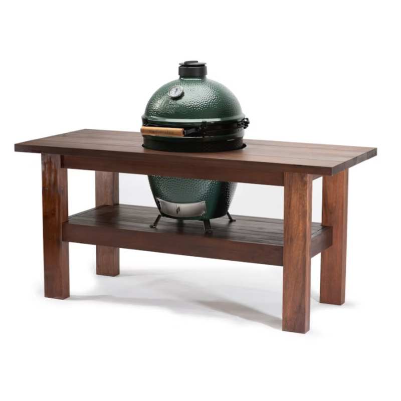 big green egg royal mahogany outdoor table
