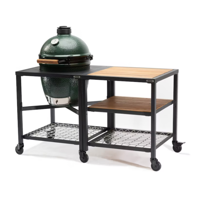 big green egg acacia frame