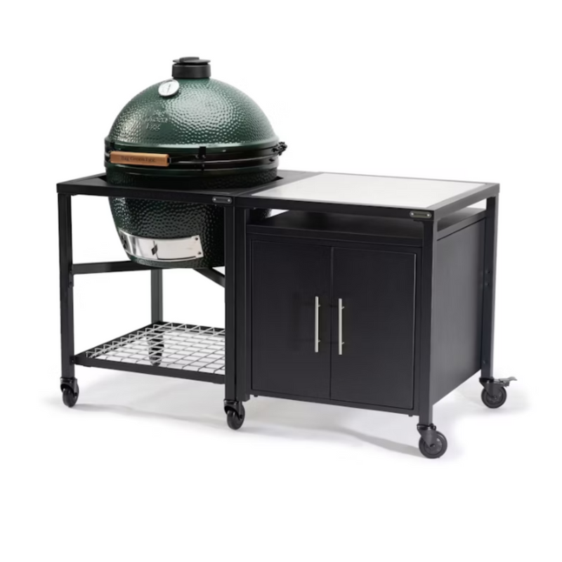 big green egg outdoor cabinet and shelves