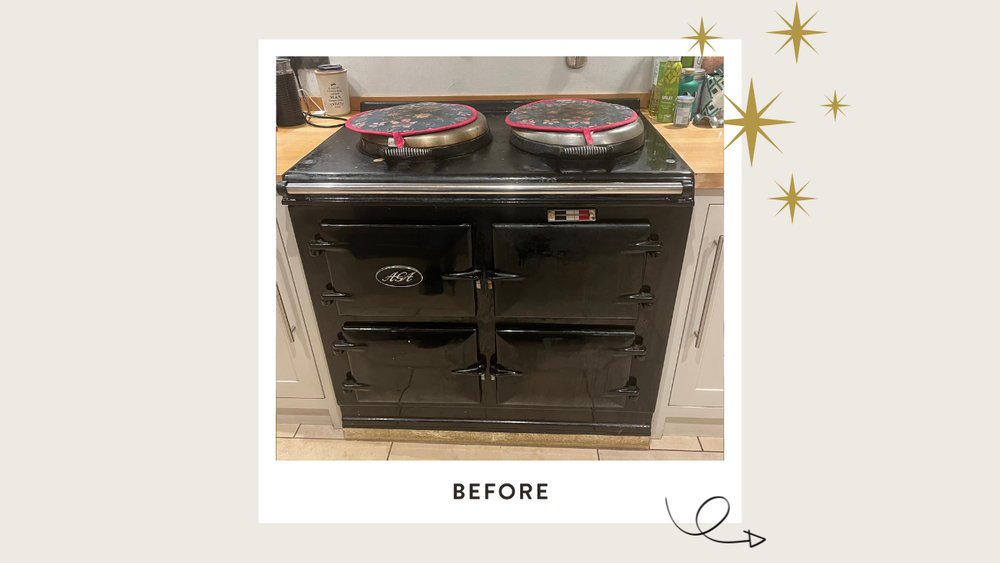 black aga before refurb