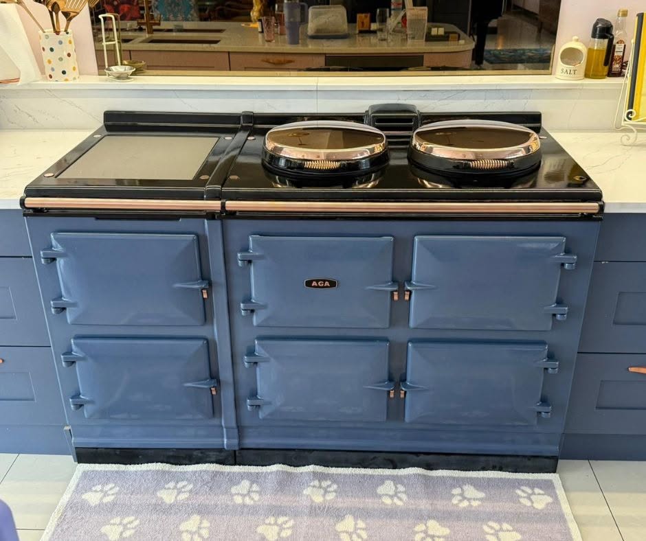 blue aga enamel