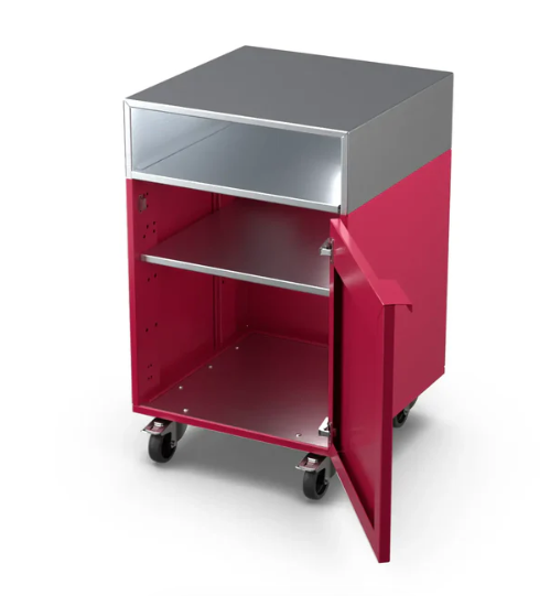 charlie outdoor kitchen base cabinet rhubarb