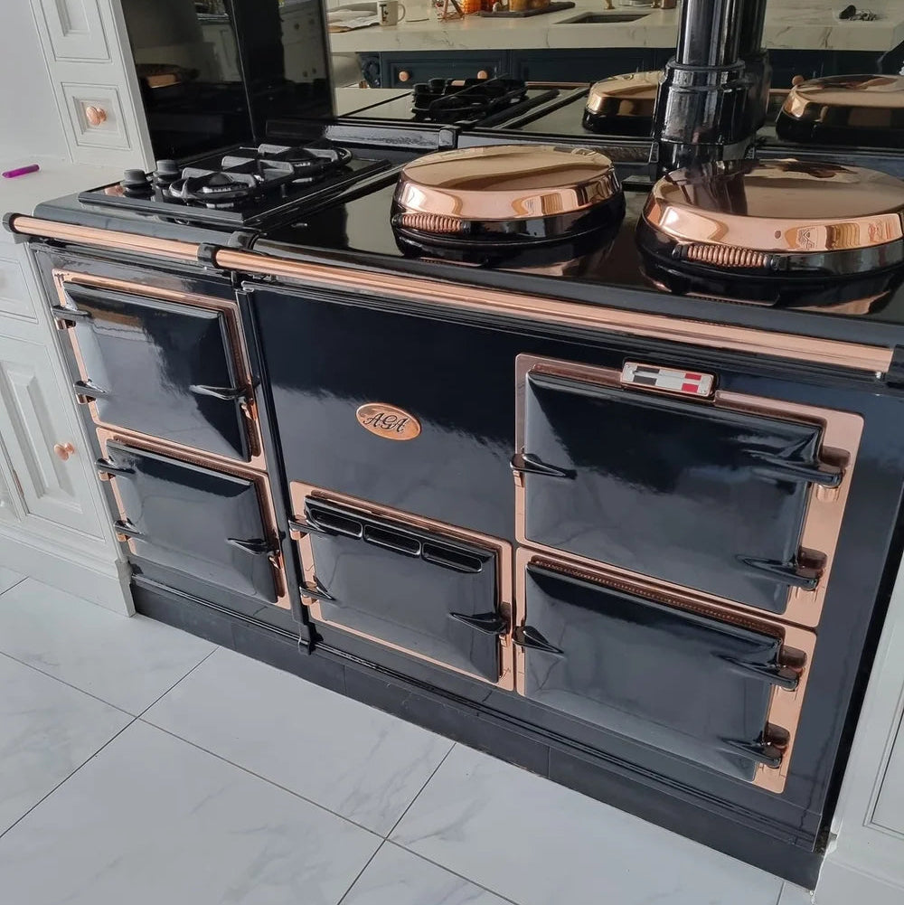 black and copper aga 
