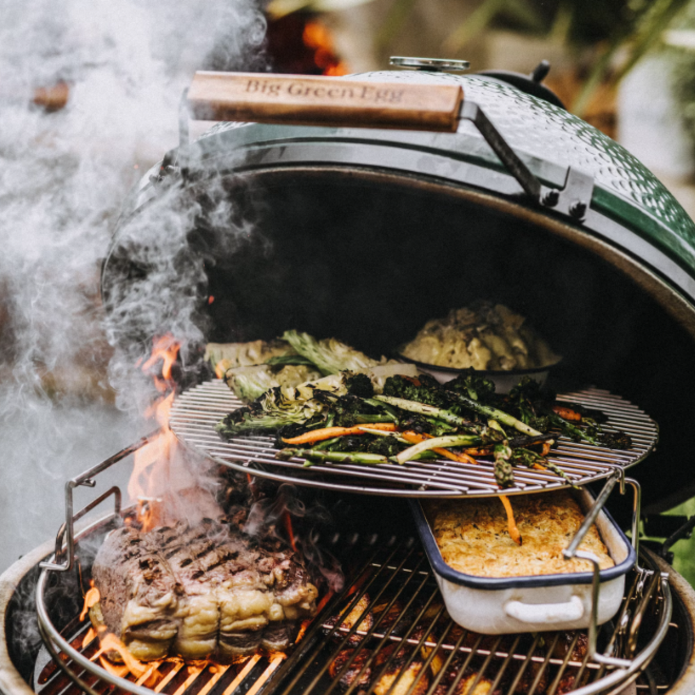 big green egg multi level eggspander cooking