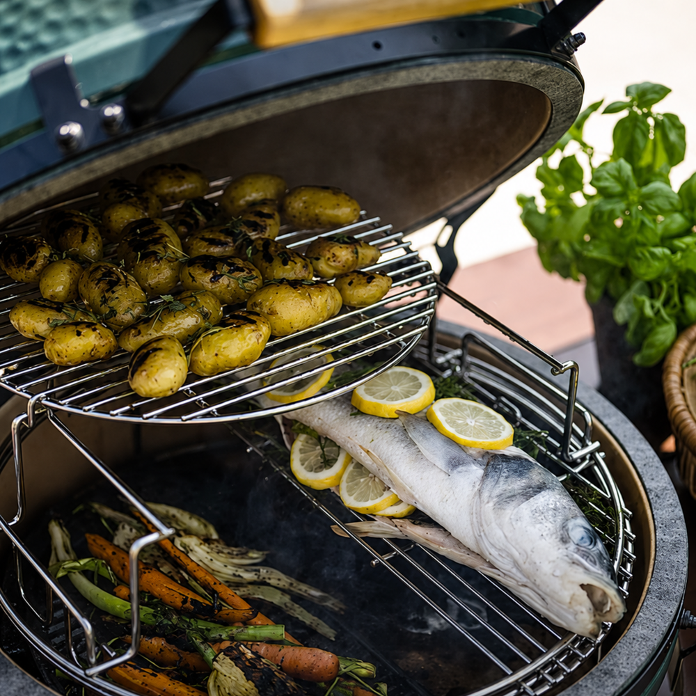 big green egg cooking eggspander