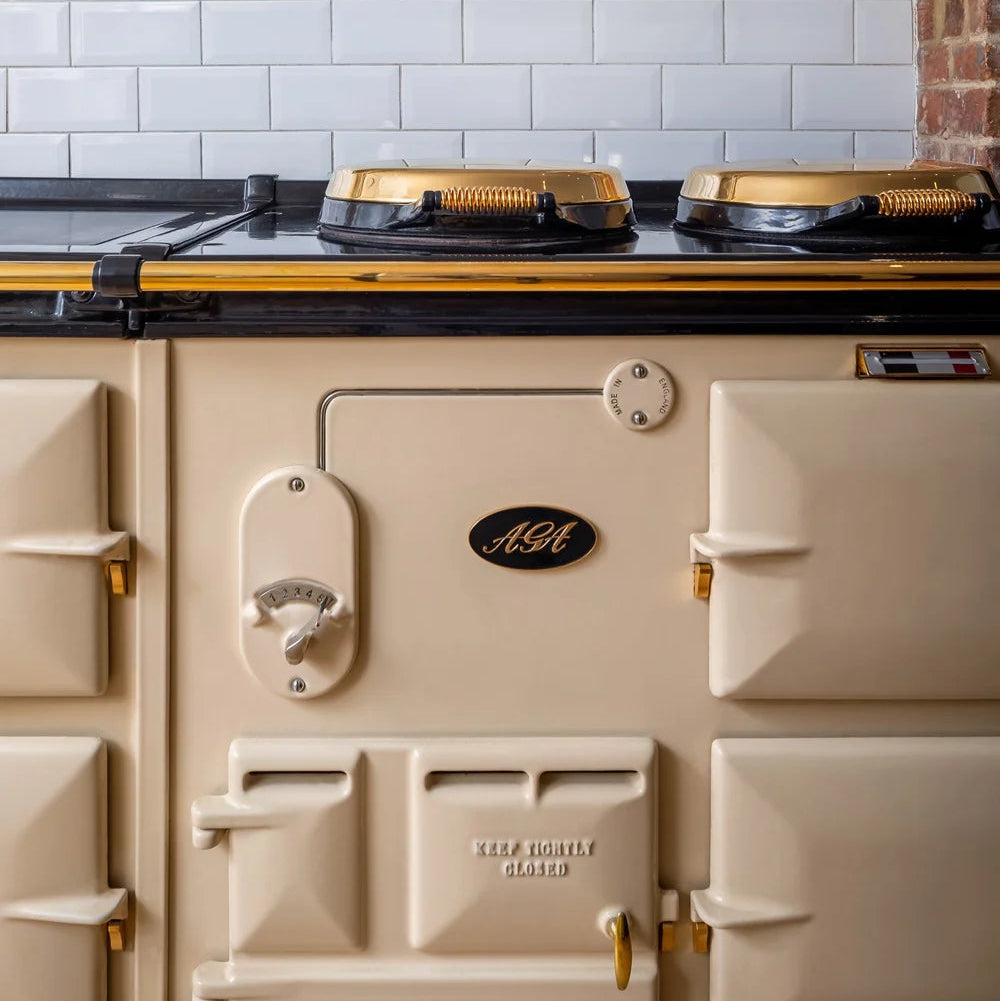 cream classic electrickit aga with gold finishes