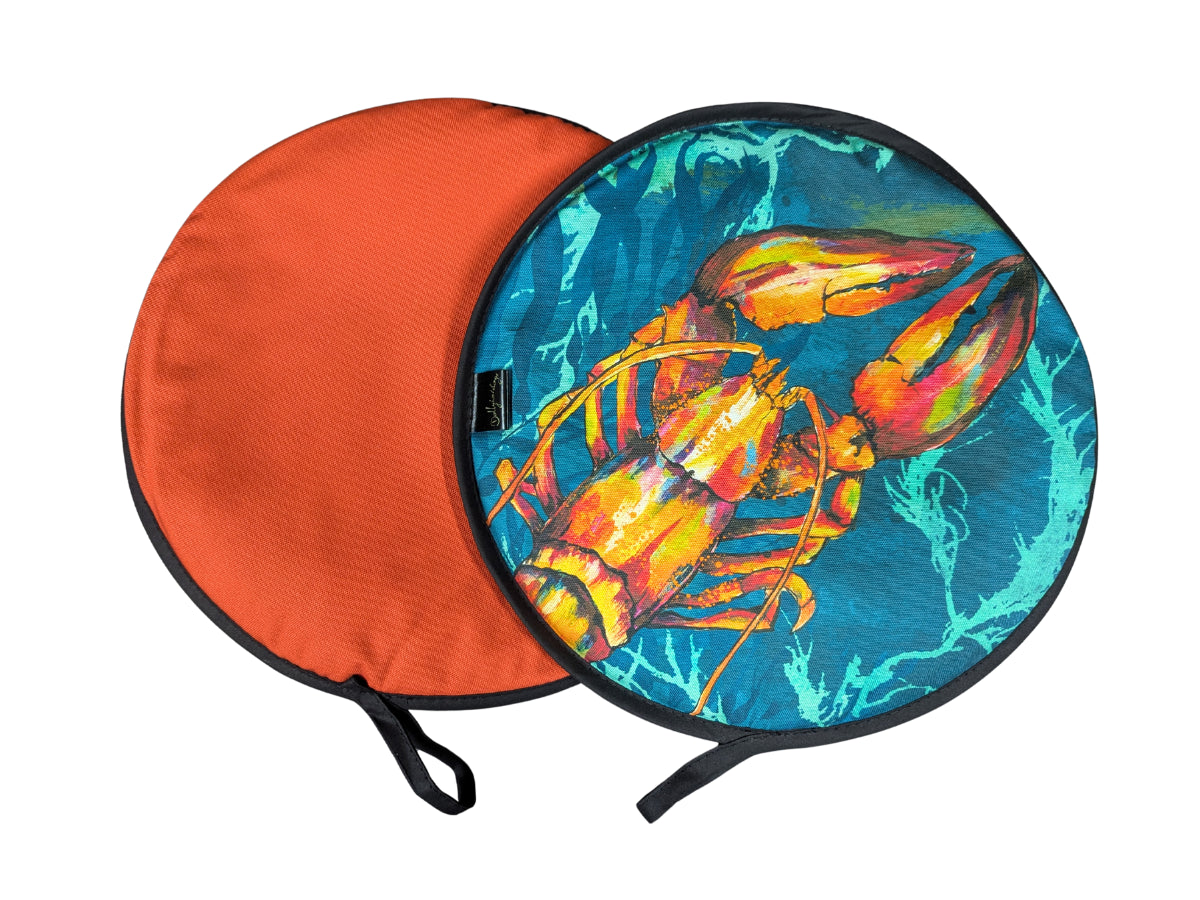 red and blue lobster hob cover