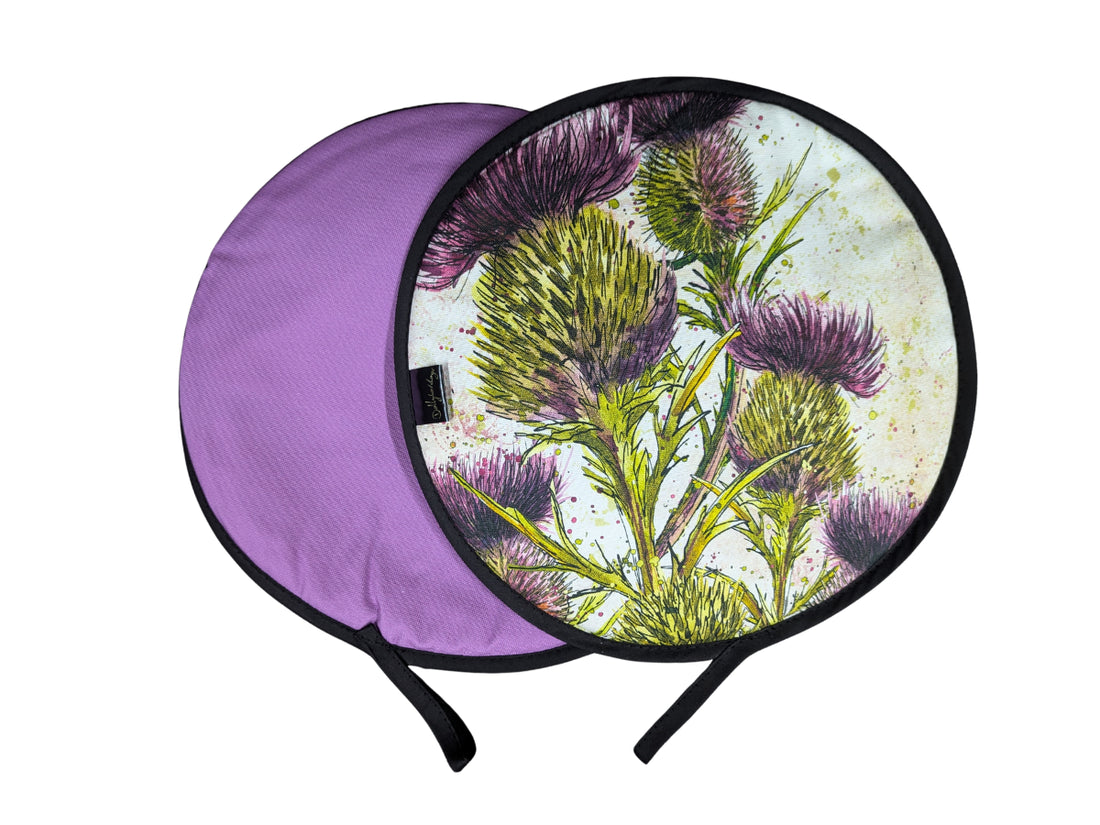 purple thistle hob cover