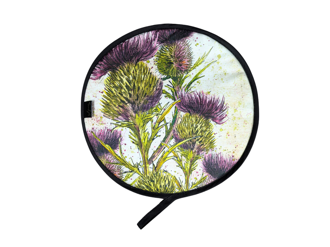 purple thistle hob cover