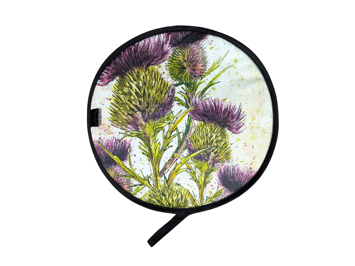 purple thistle hob cover