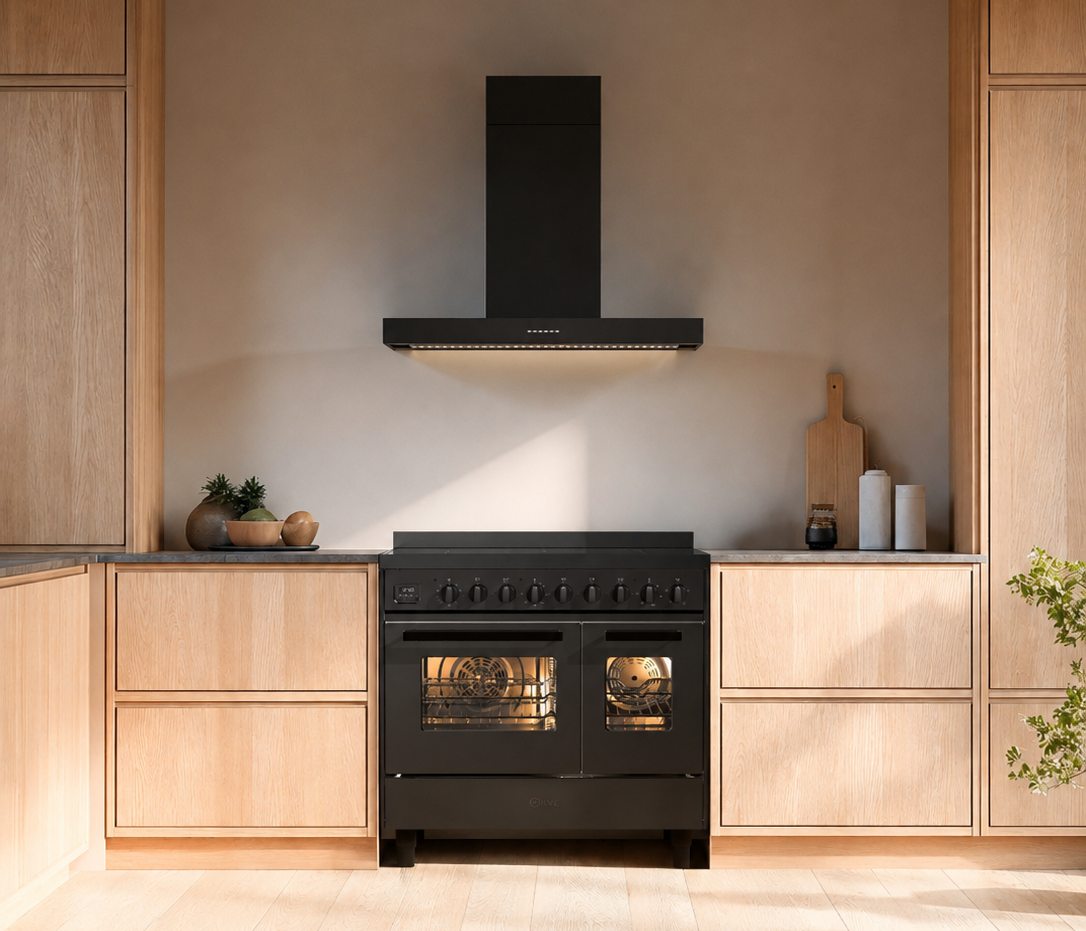 ilve proline range cooker in wooden kitchen