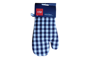 Judge Single Oven Glove, Blue Check