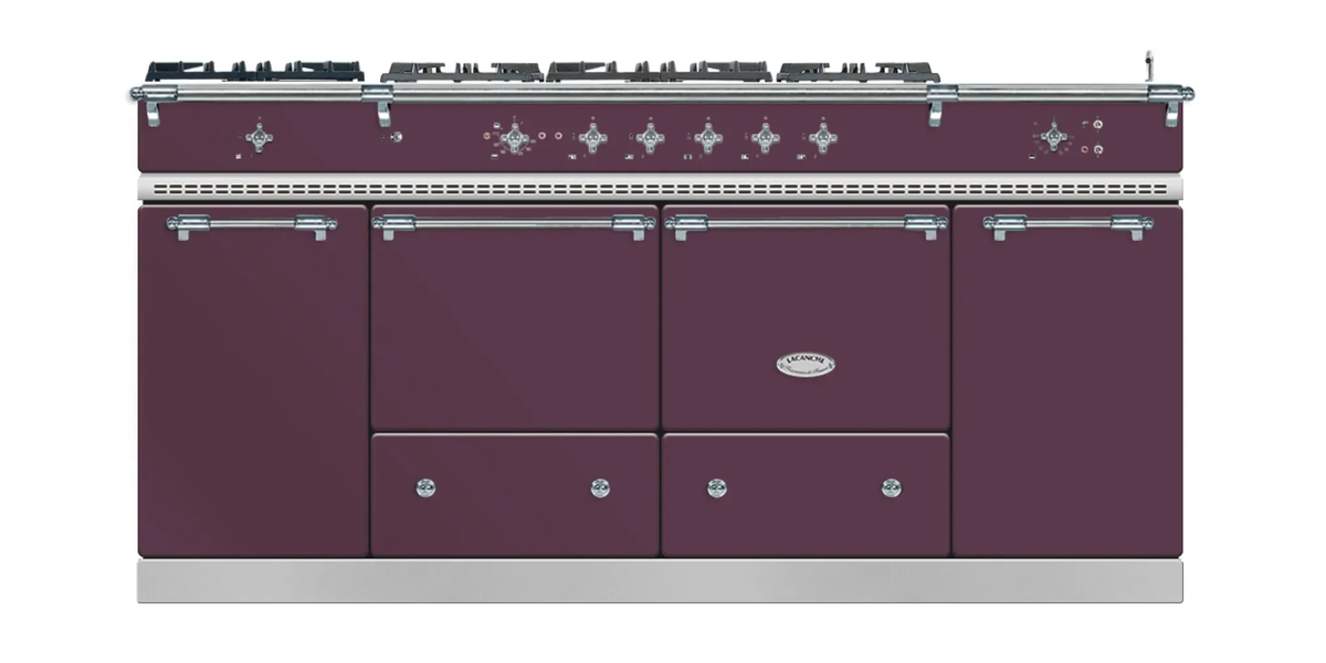 lacanche classic cooker in burgundy