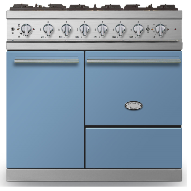 lacanche modern range cooker blue