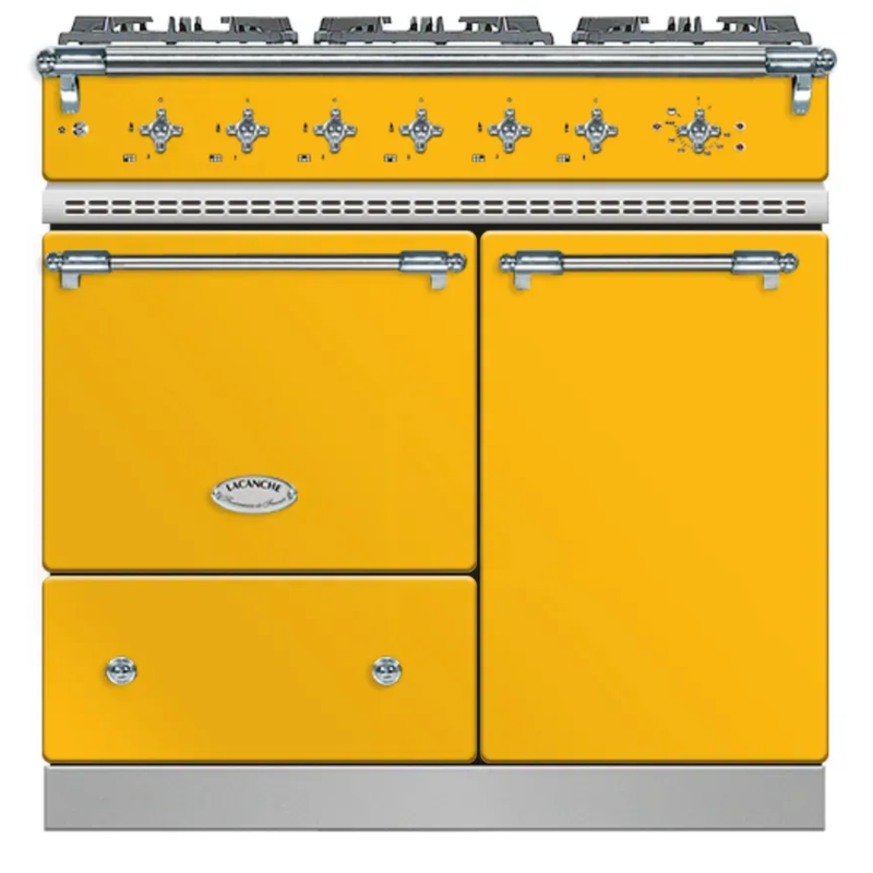 lacanche classic range cooker in provencal yellow