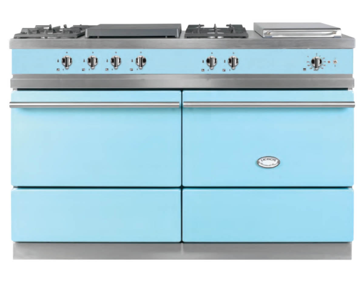 lacanche modern chalonnais teal blue range cooker