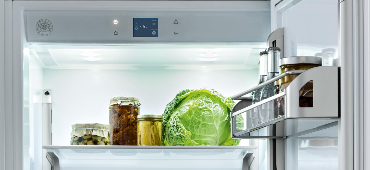 bertazzoni open fridge